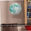 Glow-in-the-Dark Moon Wall Sticker, Green, Removable, PVC view 3
