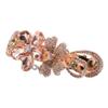 FRCOLOR Blue Metal Hair Clip with Flower and Rhinestones view 1