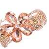 FRCOLOR Blue Metal Hair Clip with Flower and Rhinestones view 4