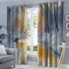 CEDNXOER Thermal Blackout Curtains, Cartoon Forest, 2-Piece Set, White, 245 x 140 cm view 3