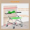 Adjustable Wheeled Shower Chair with Armrests for Older Adults and People with Disabilities view 2