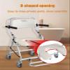 Adjustable Wheeled Shower Chair with Armrests for Older Adults and People with Disabilities view 4