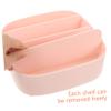 Pink Makeup Organizer Box with Four Compartments and Desktop Tray view 4