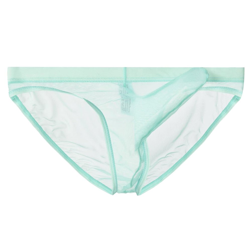 Foweknow Men's Mesh Transparent Low-Rise String Thong Briefs