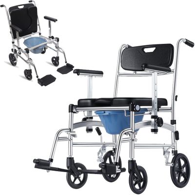 LSRFXF Bedside Commode Shower Chair with Removable Bucket