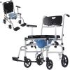 LSRFXF Bedside Commode Shower Chair with Removable Bucket view 1