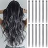 Colorful Clip-In Hair Extensions, Gray, 12 Pieces view 1