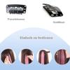 Colorful Clip-In Hair Extensions, Gray, 12 Pieces view 4