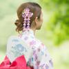 Umibow Japanese-Style Flower Tassel Hair Clips, Tsumami Kanzashi, Hanfu Cosplay, 4-Piece Set view 3
