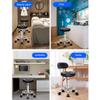 ZHOUXIAO White PU Leather Round Rolling Stool with Footrest view 2