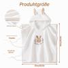 HAGOT Baby Bath Poncho with Hood, 0–3 Years, White view 2