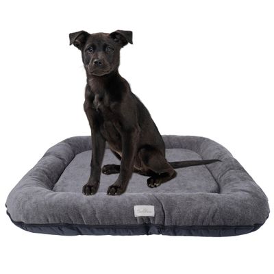 BOUTIQUE ZOO Waterproof Washable Codura Dog Bed, Indoor & Outdoor, Graphite, XL 105 x 85 cm
