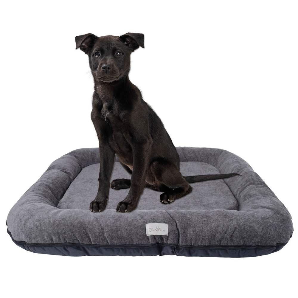BOUTIQUE ZOO Waterproof Washable Codura Dog Bed, Indoor & Outdoor, Graphite, XL 105 x 85 cm