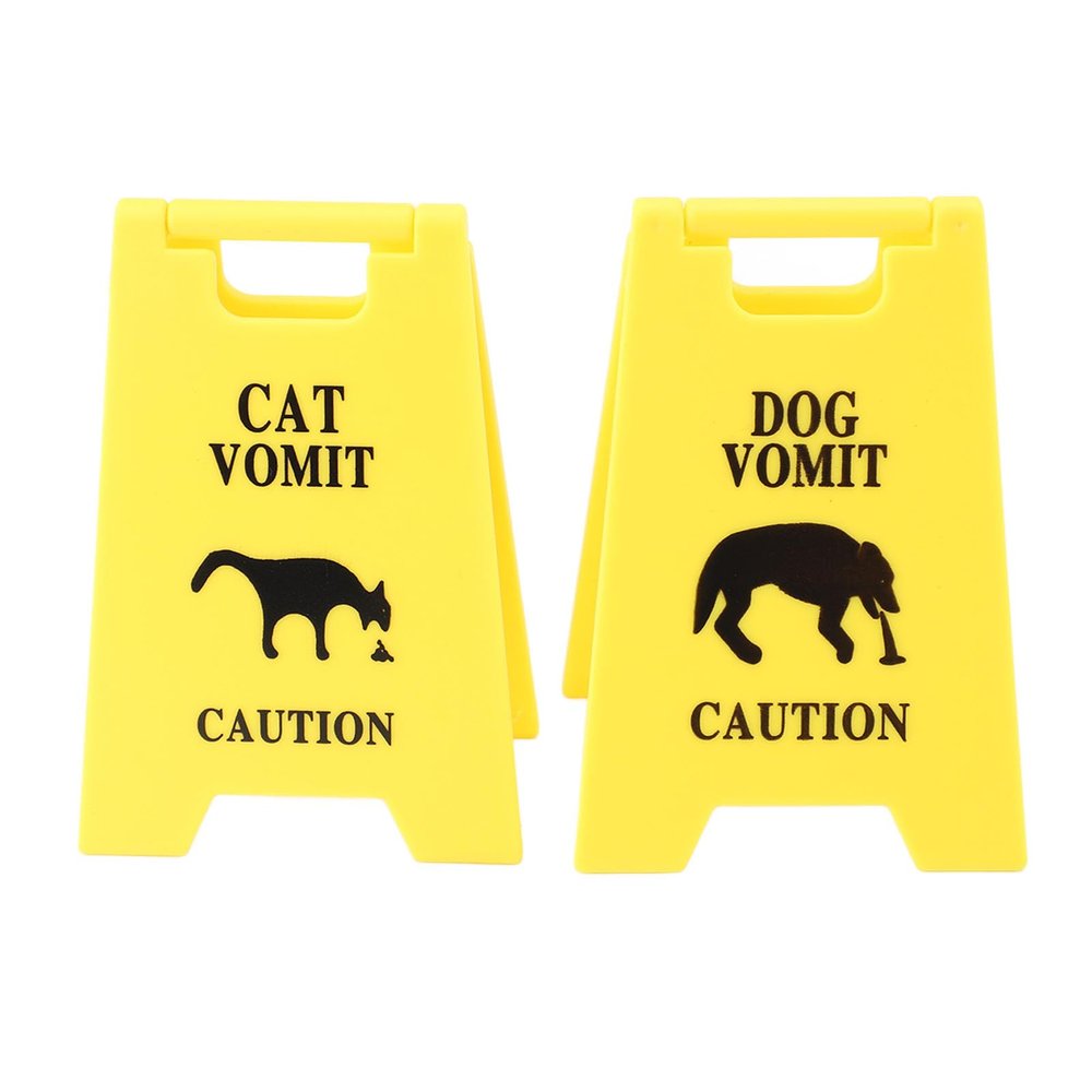 Cat and Dog Vomit Sign