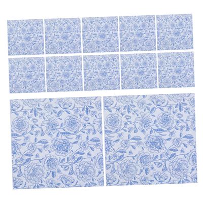 Blue Retro Paper Table Napkins, 20 Count, for Parties