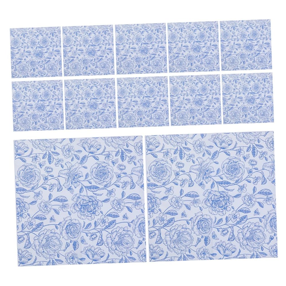 Blue Retro Paper Table Napkins, 20 Count, for Parties