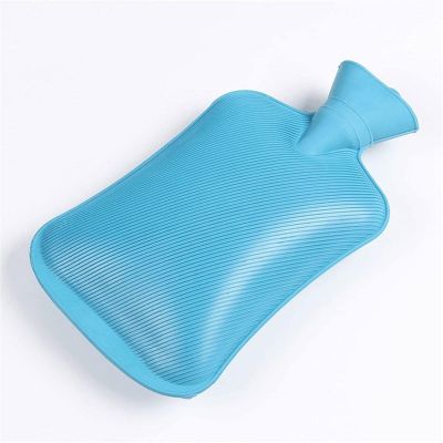SDGBCXD 2000 mL Portable Hot Water Bottle, Rubber, Blue