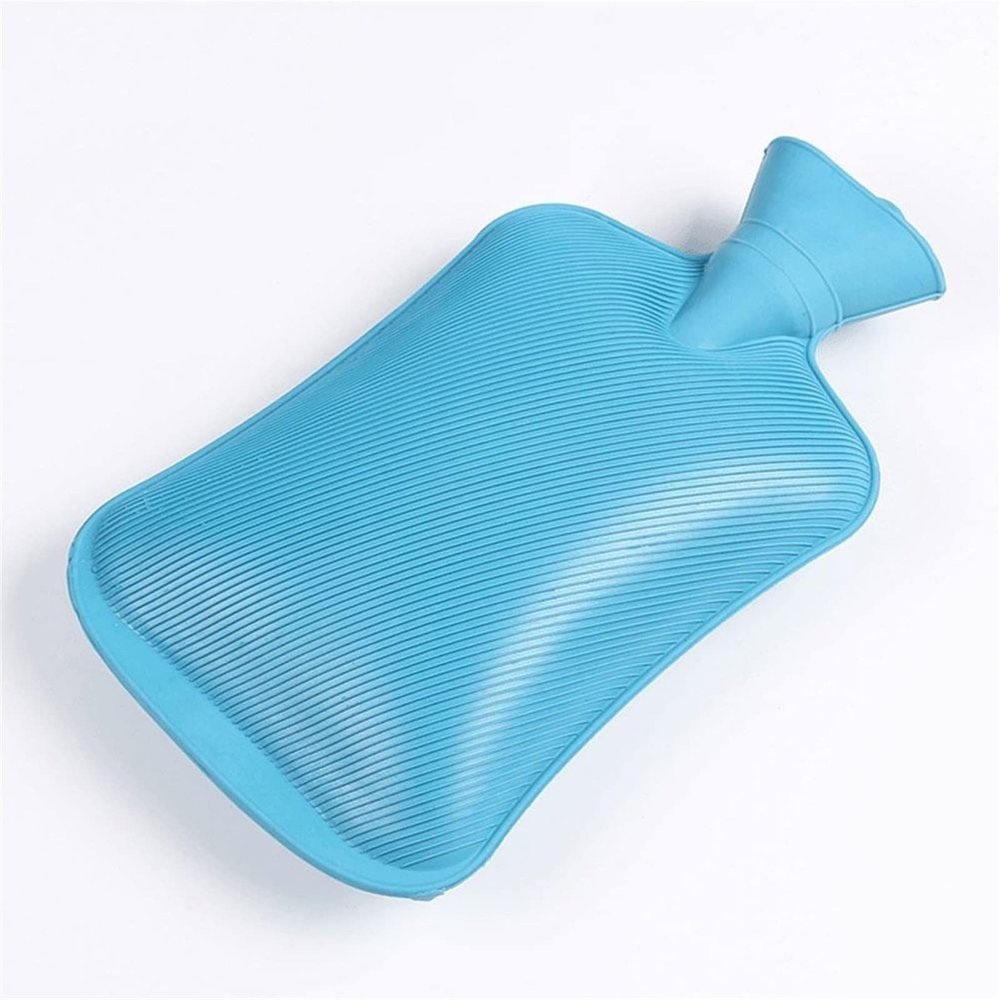 SDGBCXD 2000 mL Portable Hot Water Bottle, Rubber, Blue