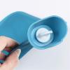 SDGBCXD 2000 mL Portable Hot Water Bottle, Rubber, Blue view 2