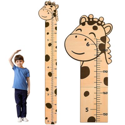 Pruojhw PVC Growth Chart, Animal Cartoon, Mounted
