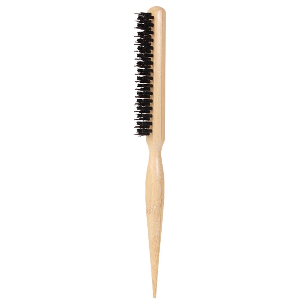 Hair Smoothing Brush with Nylon Bristles and Fine-Tooth Tail Comb