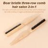 Hair Smoothing Brush with Nylon Bristles and Fine-Tooth Tail Comb view 4