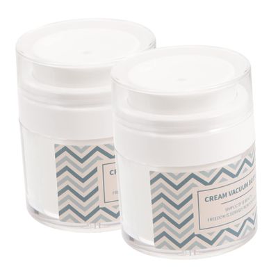 2-Pack Empty Cosmetic and Food Storage Containers with Lids