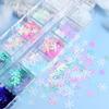 Glitter Snowflake Nail Sequins, Holographic 3D Nail Art Stickers view 2