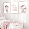 BeiYiHo Personalized Pink Animal Poster for Nursery, 30 x 40 cm, Unframed view 3