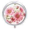 Round Pill Organizer with Pink Flowers view 1