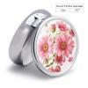 Round Pill Organizer with Pink Flowers view 2
