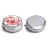 Round Pill Organizer with Pink Flowers view 3