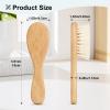 MolYuan Baby Hair Brush Set, 2-Piece Wooden Goat-Hair and Silicone Cradle Cap Brushes view 4