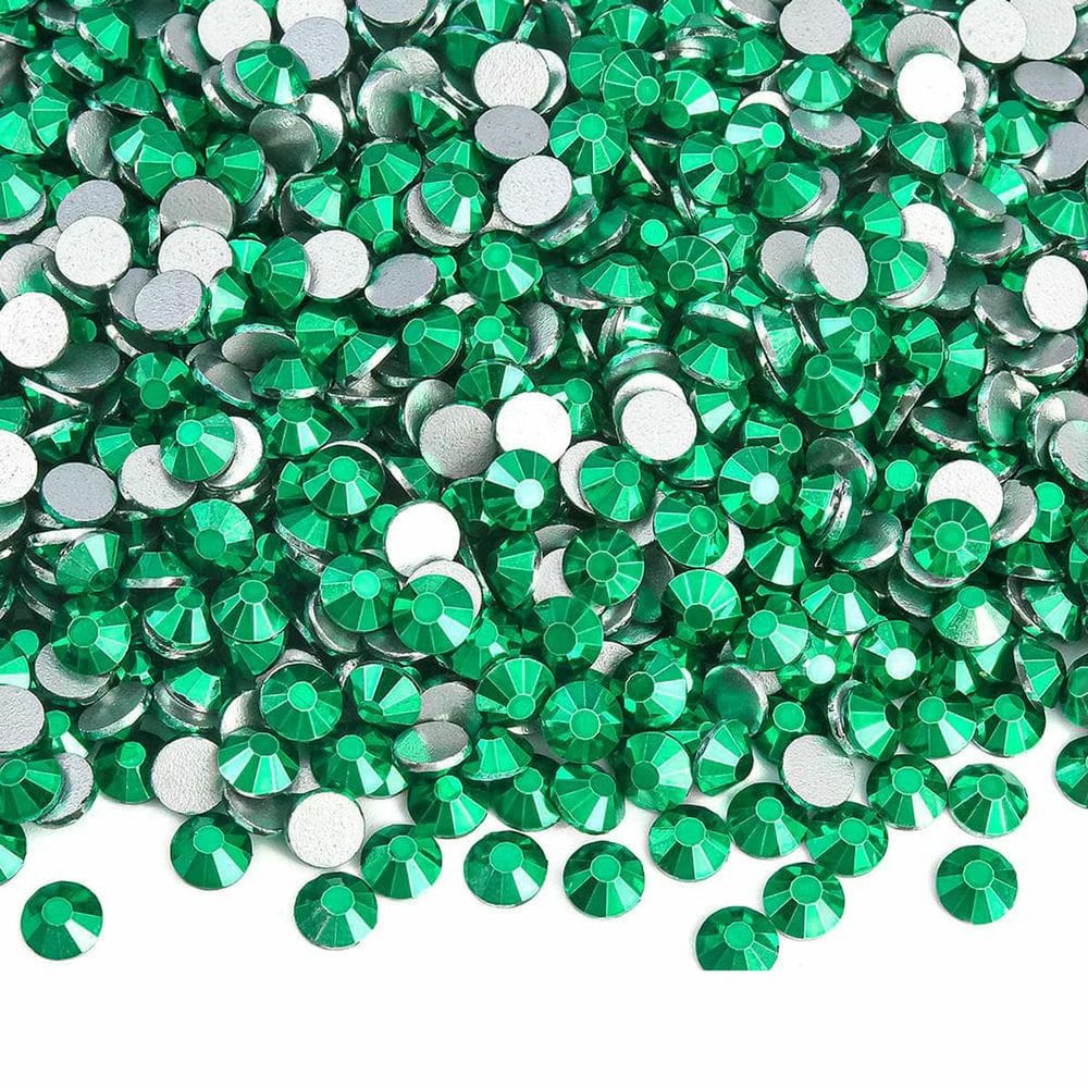 Peacock Green Glitter Rhinestones, Non-Hot-Fix, SS8, 1,440 Pieces