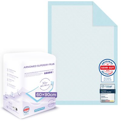 240 ARNOMED Disposable Underpads, 60 x 90 cm, Highly Absorbent