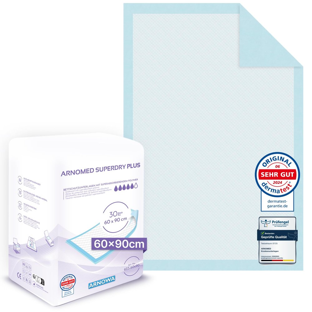 240 ARNOMED Disposable Underpads, 60 x 90 cm, Highly Absorbent