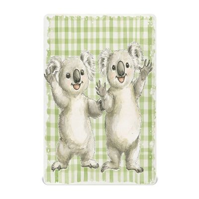 JUMBEAR Two Happy Koala Bear Fitted Crib Sheet
