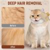 Self-Cleaning Flea Comb Grooming Brush for Cats and Dogs, Yellow, 2-Piece view 2