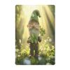 JUMBEAR St. Patrick's Day Fitted Crib Sheet with Cute Gnome Basket view 1