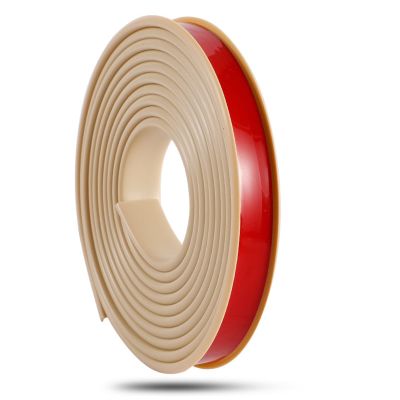 CTRSM U-Shaped Furniture Edge Protector, 16.4 ft Self-Adhesive TPE Edge Banding, Beige, 15 mm