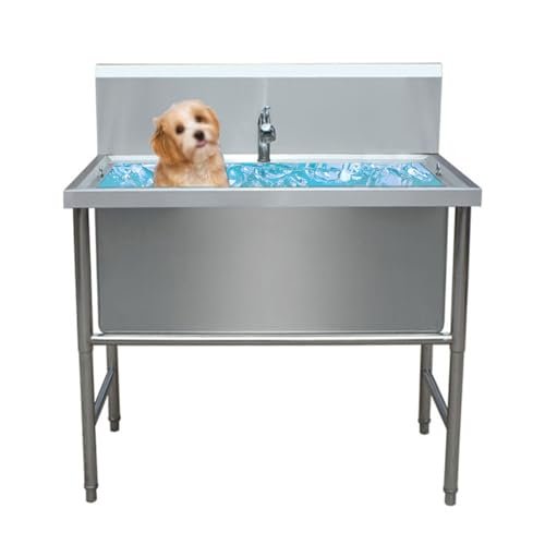 Generic Stainless Steel Dog Wash Station, 39 in/100 cm, Depth 16 in/40