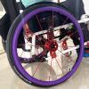 Wheelchair Grip Rim Covers, 1 Pair, for 22/24-Inch Rear Wheels, Silicone, Non-Slip, Wear-Resistant, 22-Inch view 1