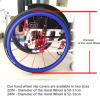 Wheelchair Grip Rim Covers, 1 Pair, for 22/24-Inch Rear Wheels, Silicone, Non-Slip, Wear-Resistant, 22-Inch view 3