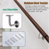 Wooden Wall-Mounted Stair Handrail, Walnut, 2.8 m view 4