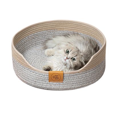 Cozy Washable Donut Bed with Cotton Rope Scratcher for Cats & Small Dogs