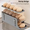 2-Tier Rolling Refrigerator Egg Dispenser, Gray view 4