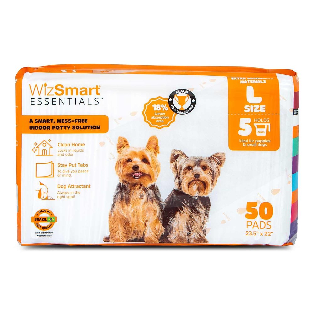 WizSmart Essentials Training Pads, Large, 50 Count