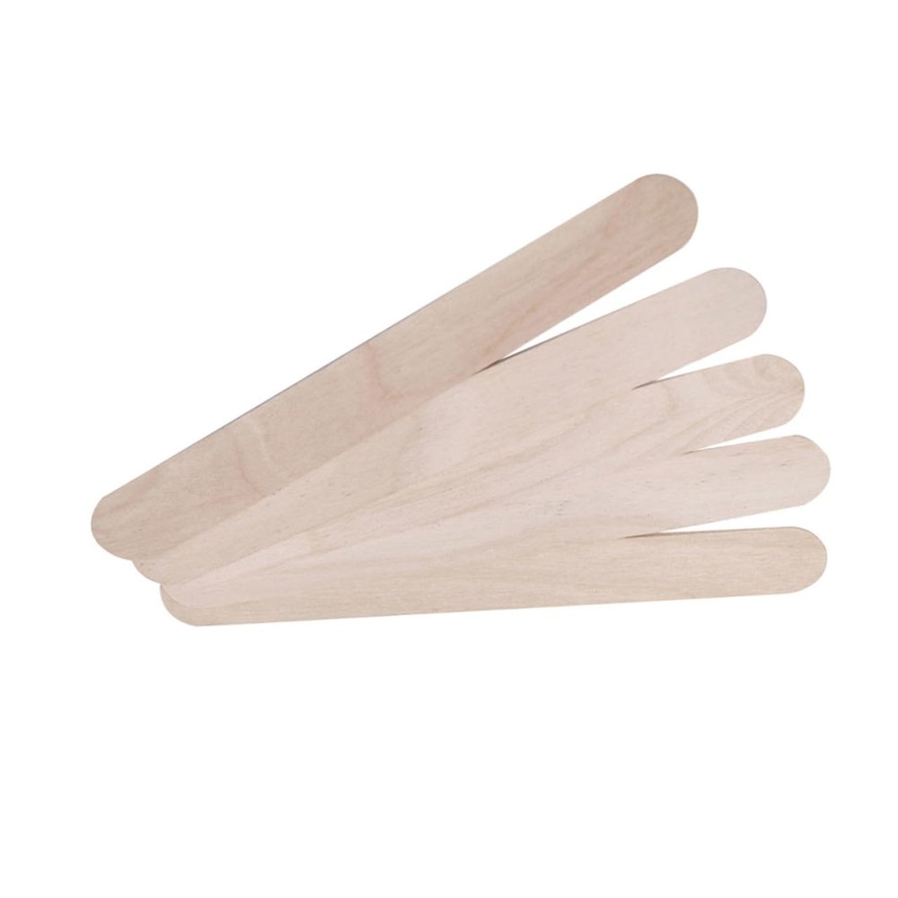 Disposable Wax Spatulas, 100 Count, Rounded Ends
