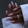 Glossy Medium Almond French-Tip Press-On Nails view 1