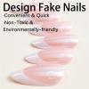 Glossy Medium Almond French-Tip Press-On Nails view 4